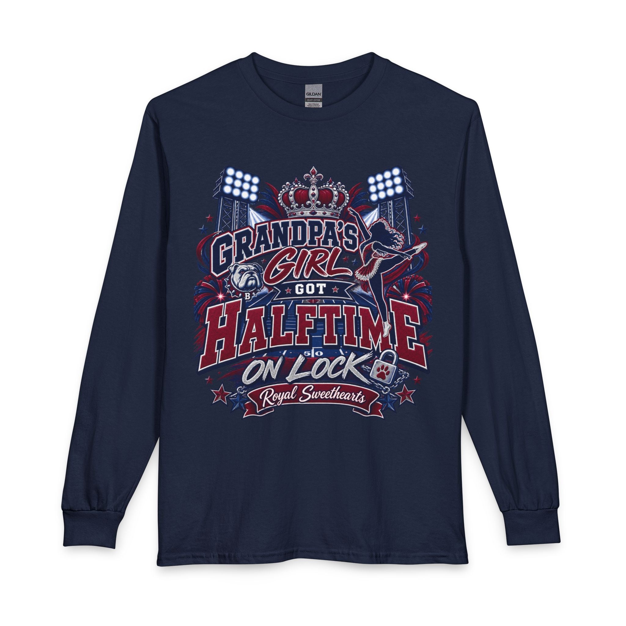 Grandpa's Girl Got Halftime On Lock Long Sleeve Tee