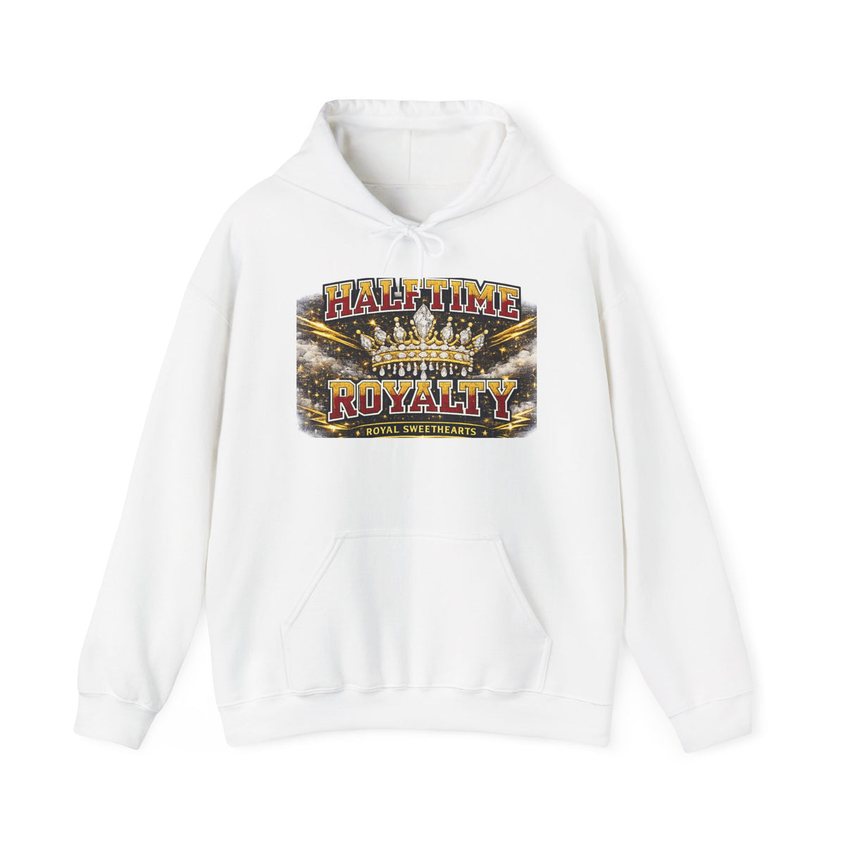 Halftime Royalty Hoodie — Vintage Crown & Stadium Graphic Sweatshirt