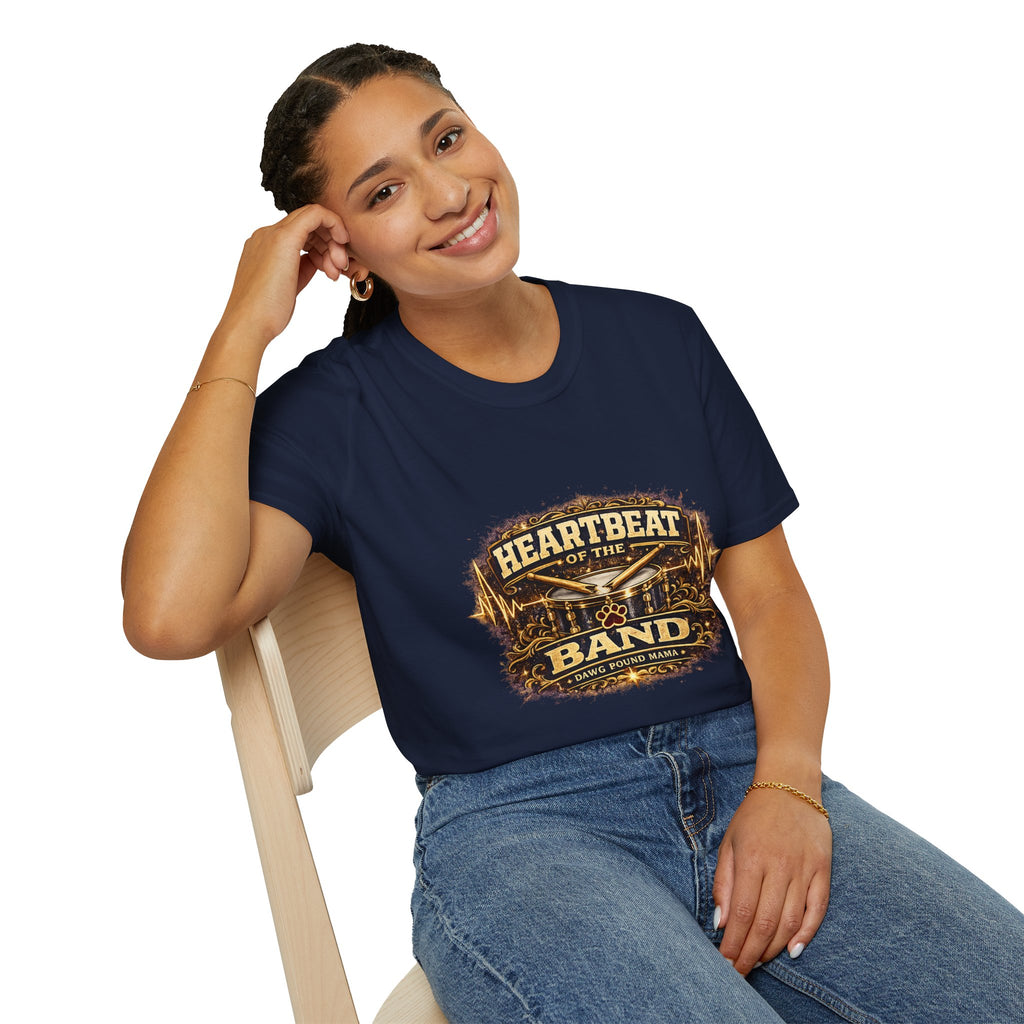 Heartbeat of the Band T-Shirt — Vintage Drummer Music Tee