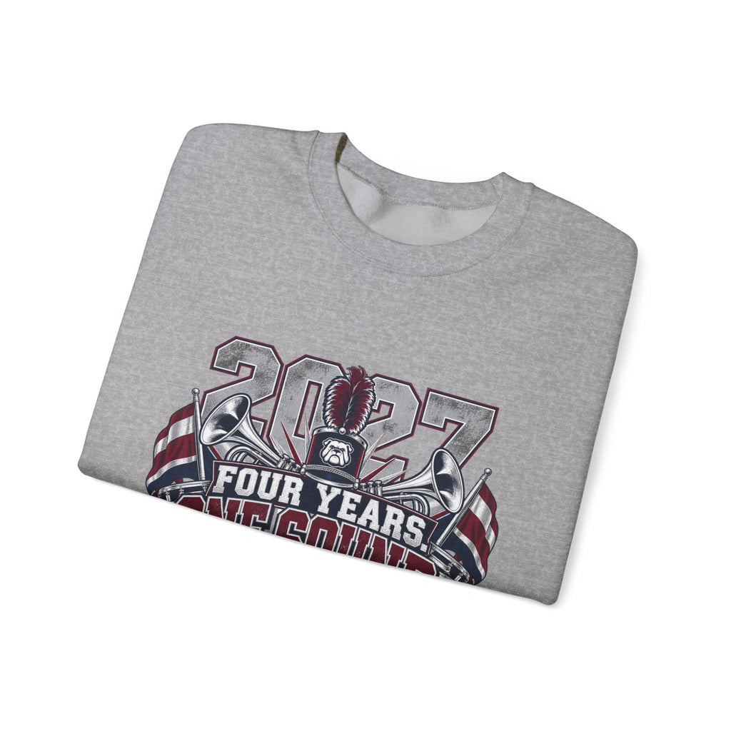 2027 Bulldog Senior Crewneck Sweatshirt – "Four Years, One Sound" Graduation Gift
