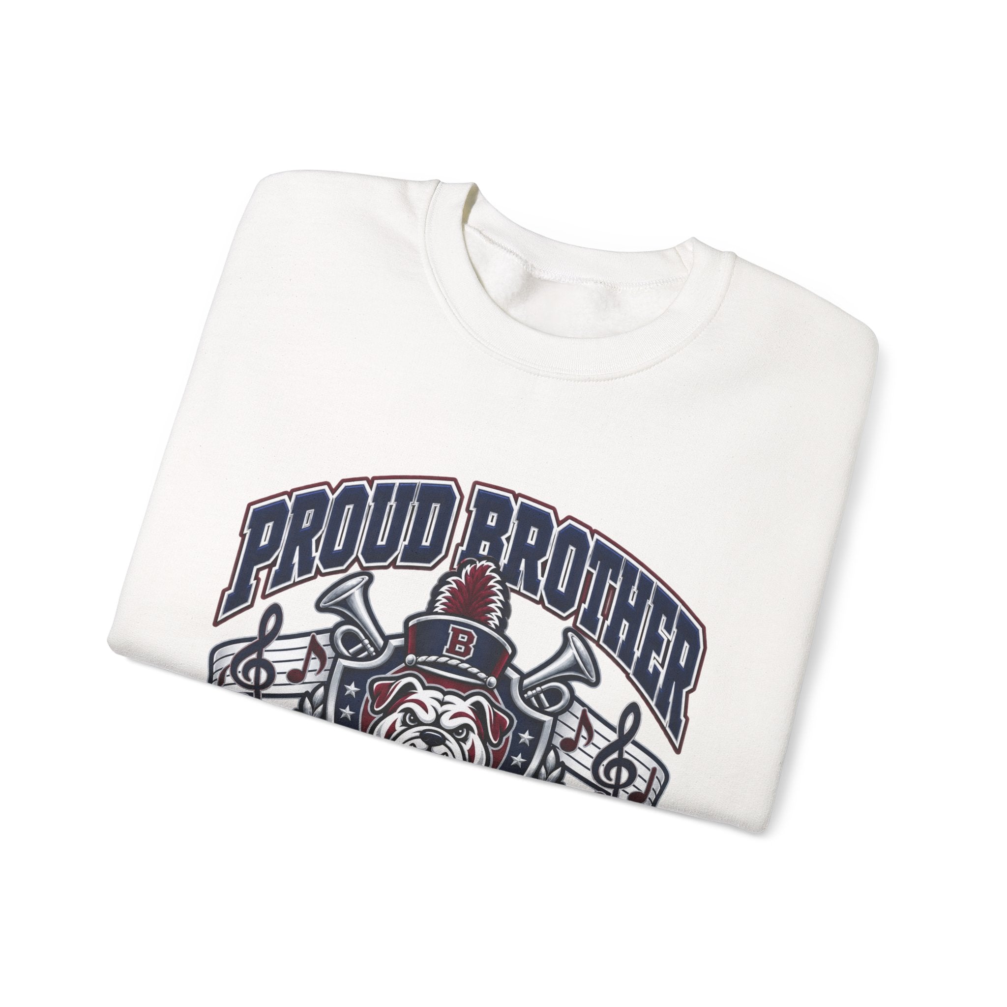 Proud Brother Marching Bulldog Crewneck Sweatshirt