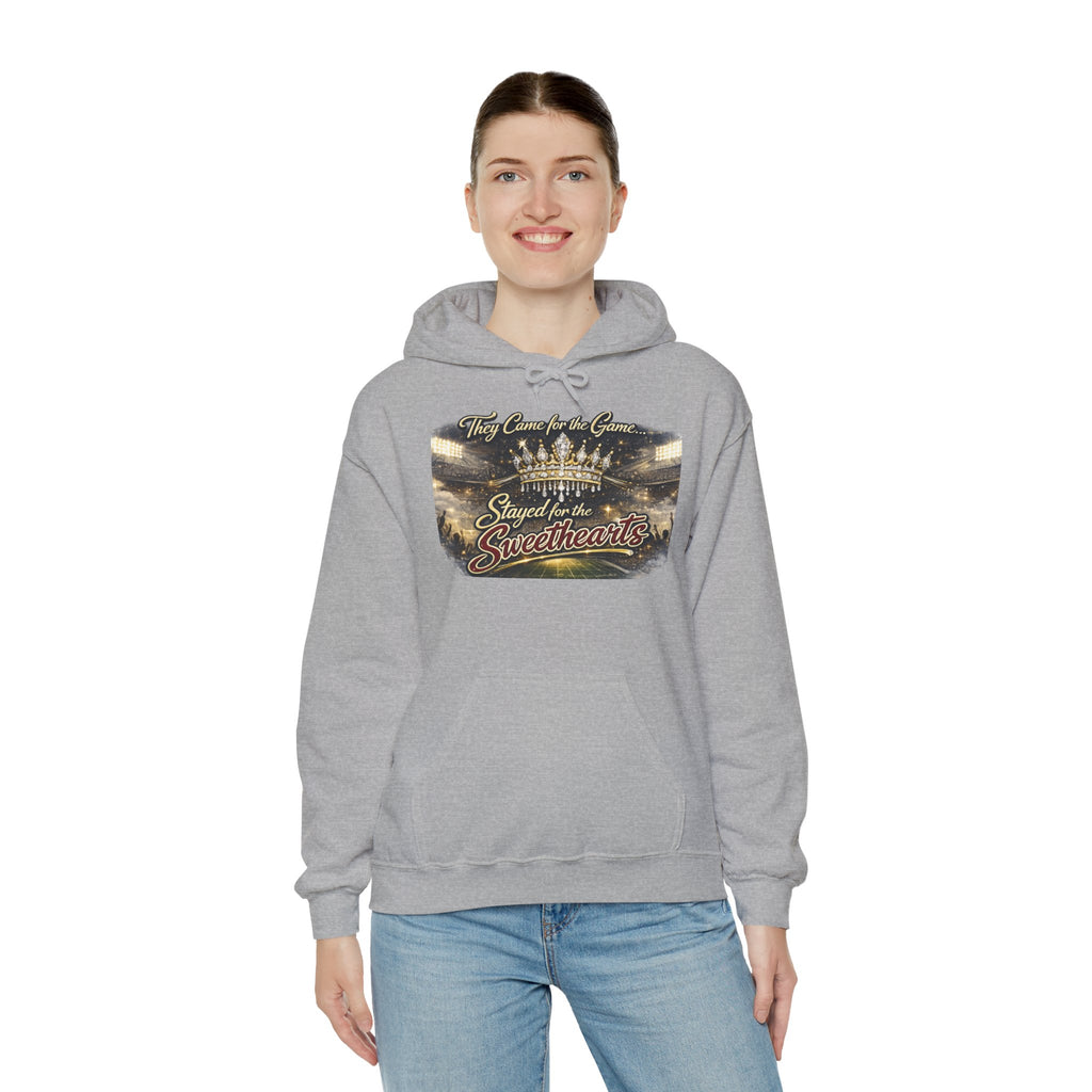 Sweethearts Homecoming Hoodie — 'Stayed for the Sweethearts' Vintage City Football Pullover