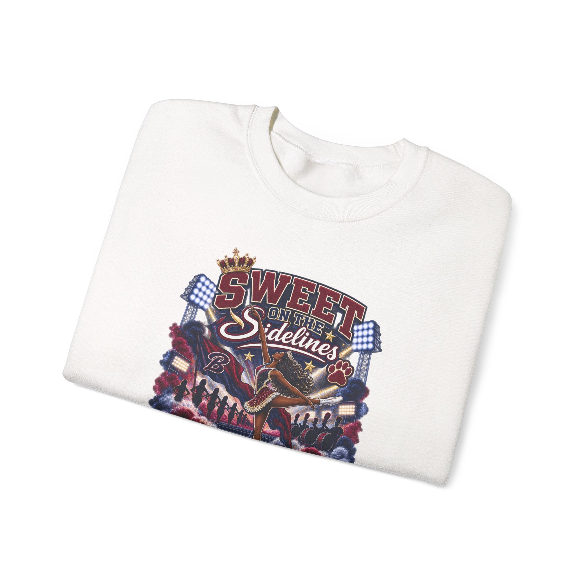 Savage at Halftime Crewneck Sweatshirt — 'Sweet Sideline' Vintage Football Grandpa Graphic