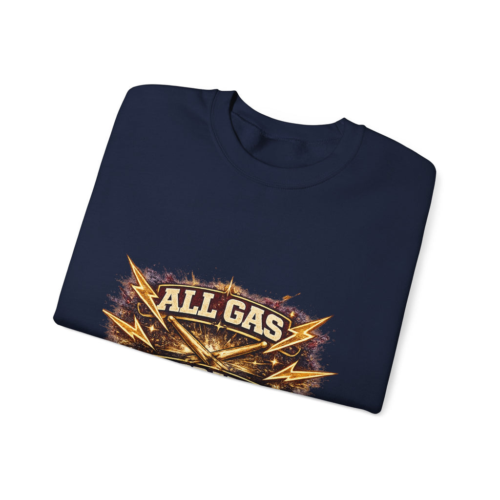 All Gas No Brakes Crewneck Sweatshirt — Vintage Racing Graphic Pullover