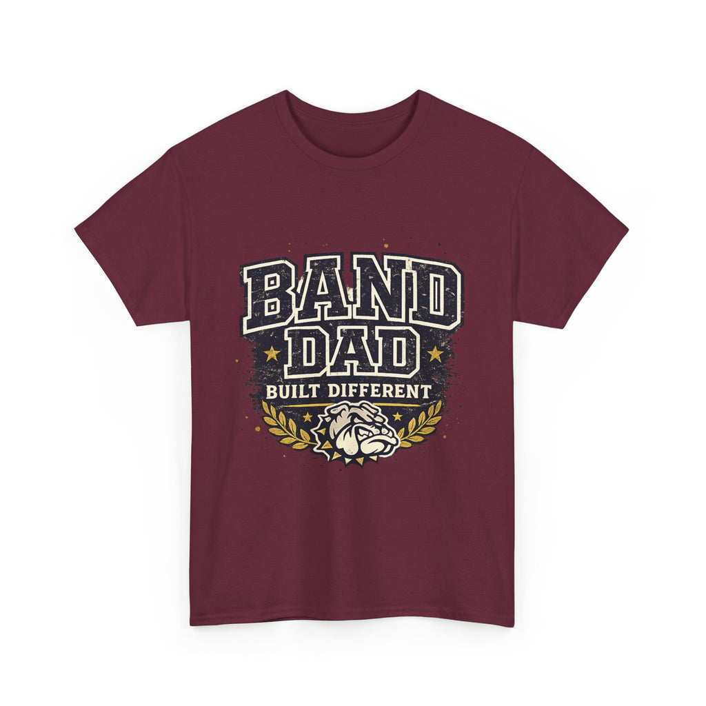 Band Dad T-Shirt "Built Different" – Proud Marching Band Dad Tee