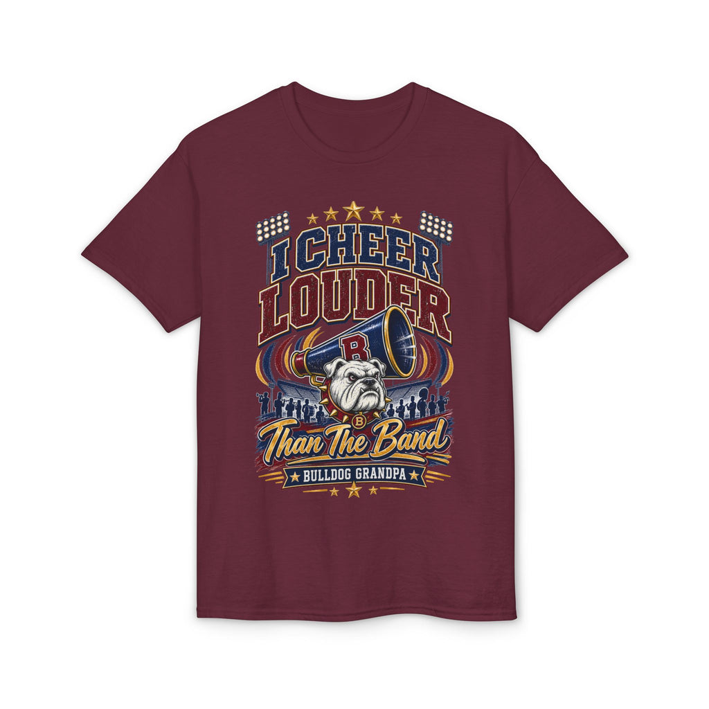 I Cheer Louder Than The Band Bulldog Grandpa T-Shirt