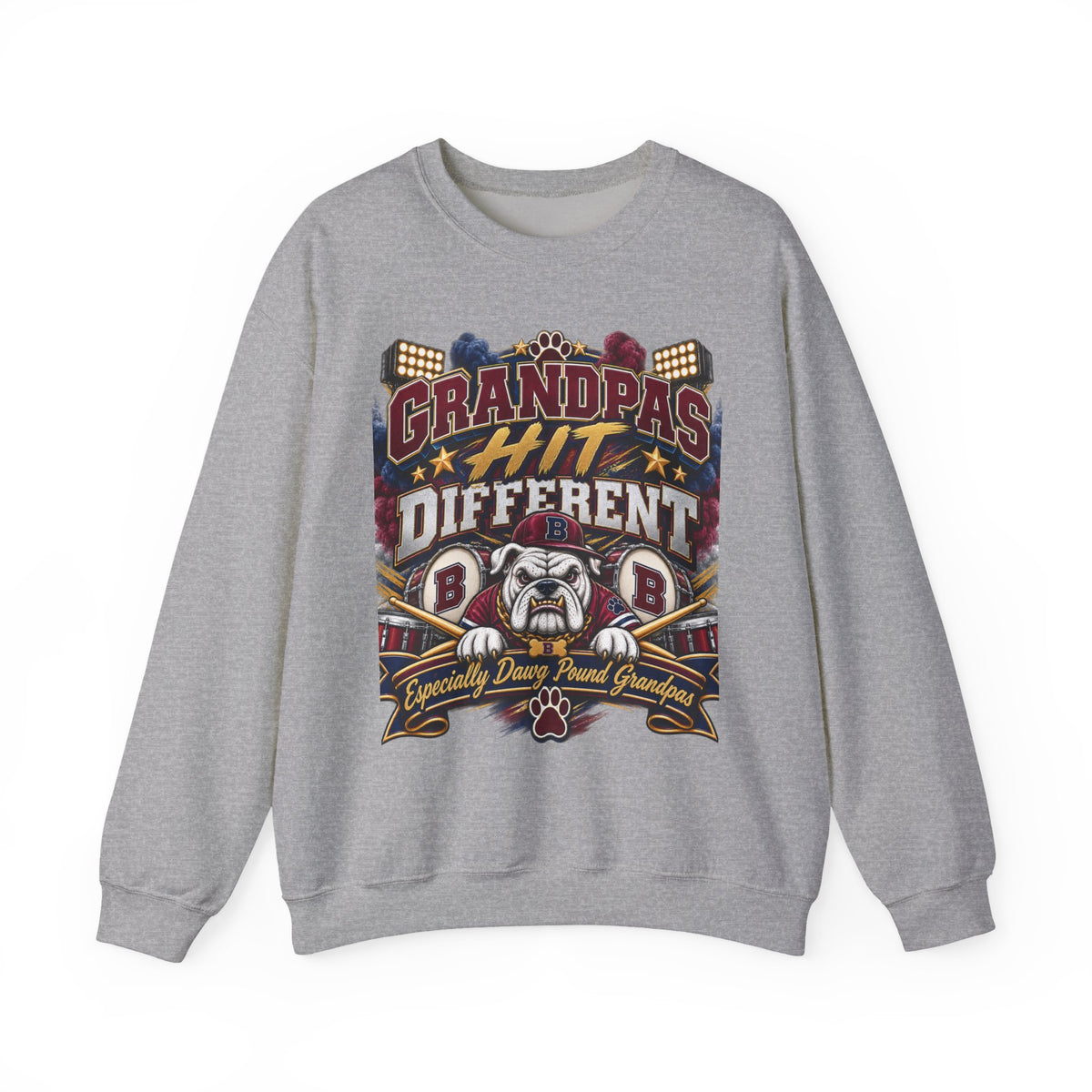 Grandpas Hit Different Sweatshirt - Funny Retro Grandpa Gift Crewneck