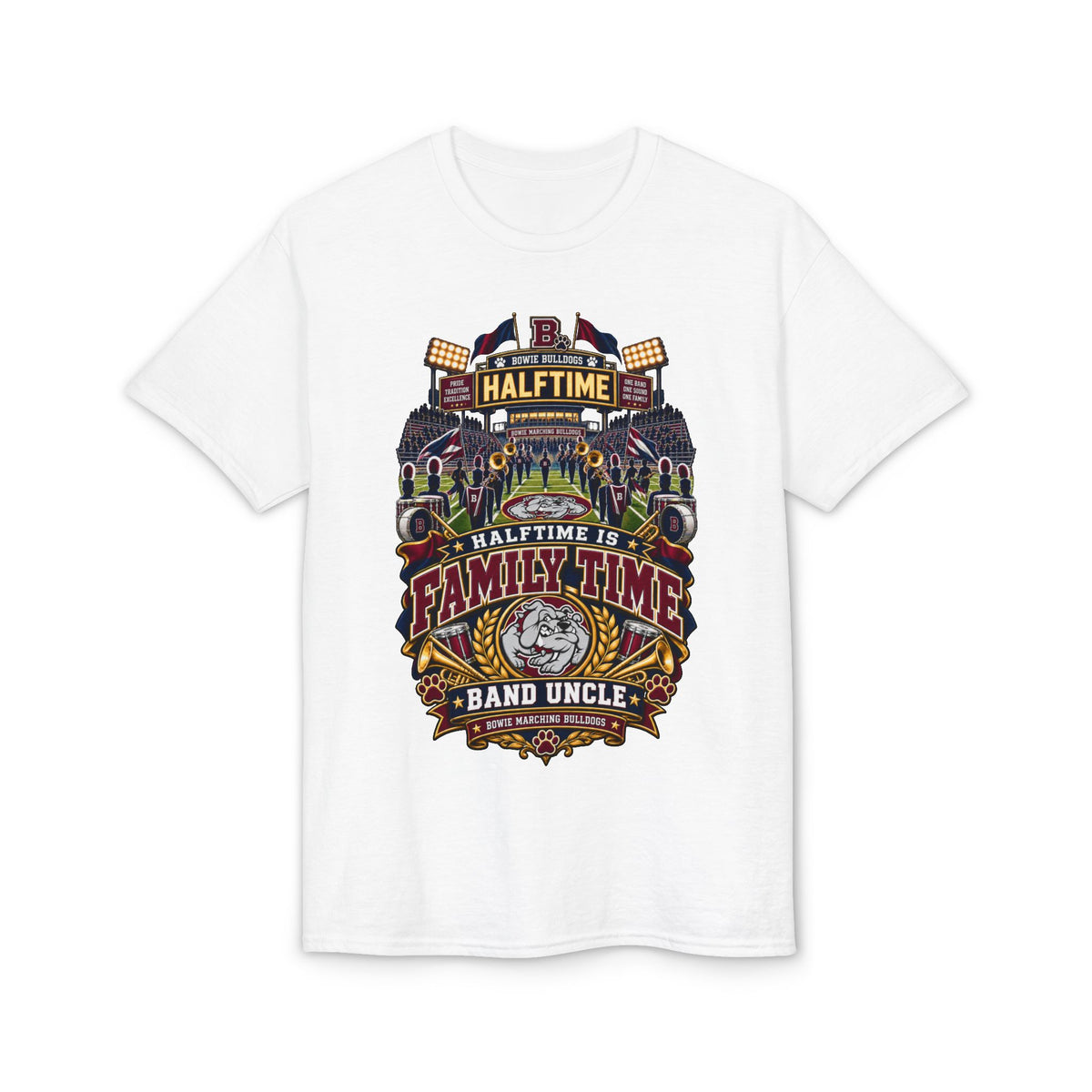 Halftime Is Family Time Band Uncle T-Shirt – Marching Band Fan Tee