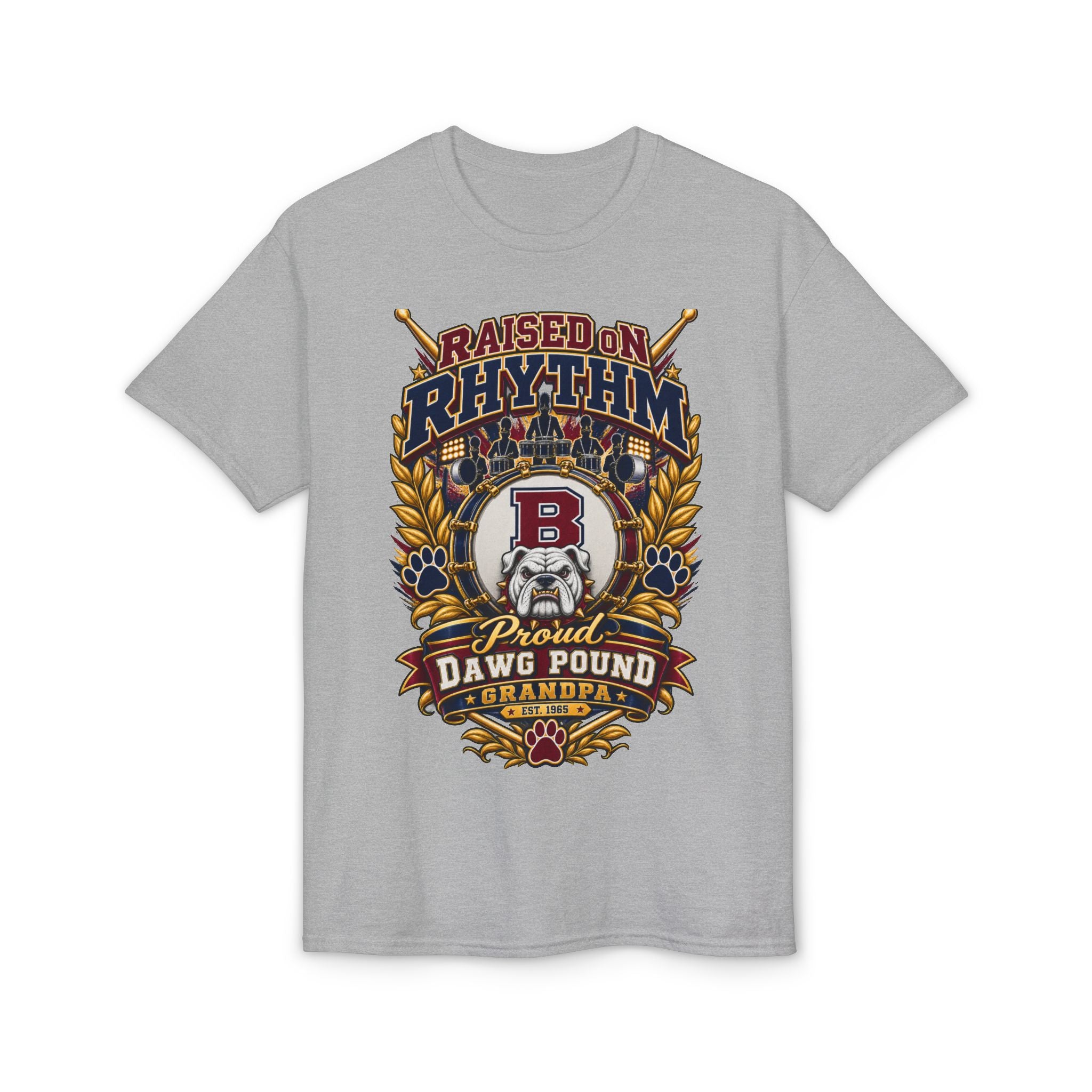 Raised on Rhythm Drumline Grandpa T-Shirt – Proud Dawg Pound Design