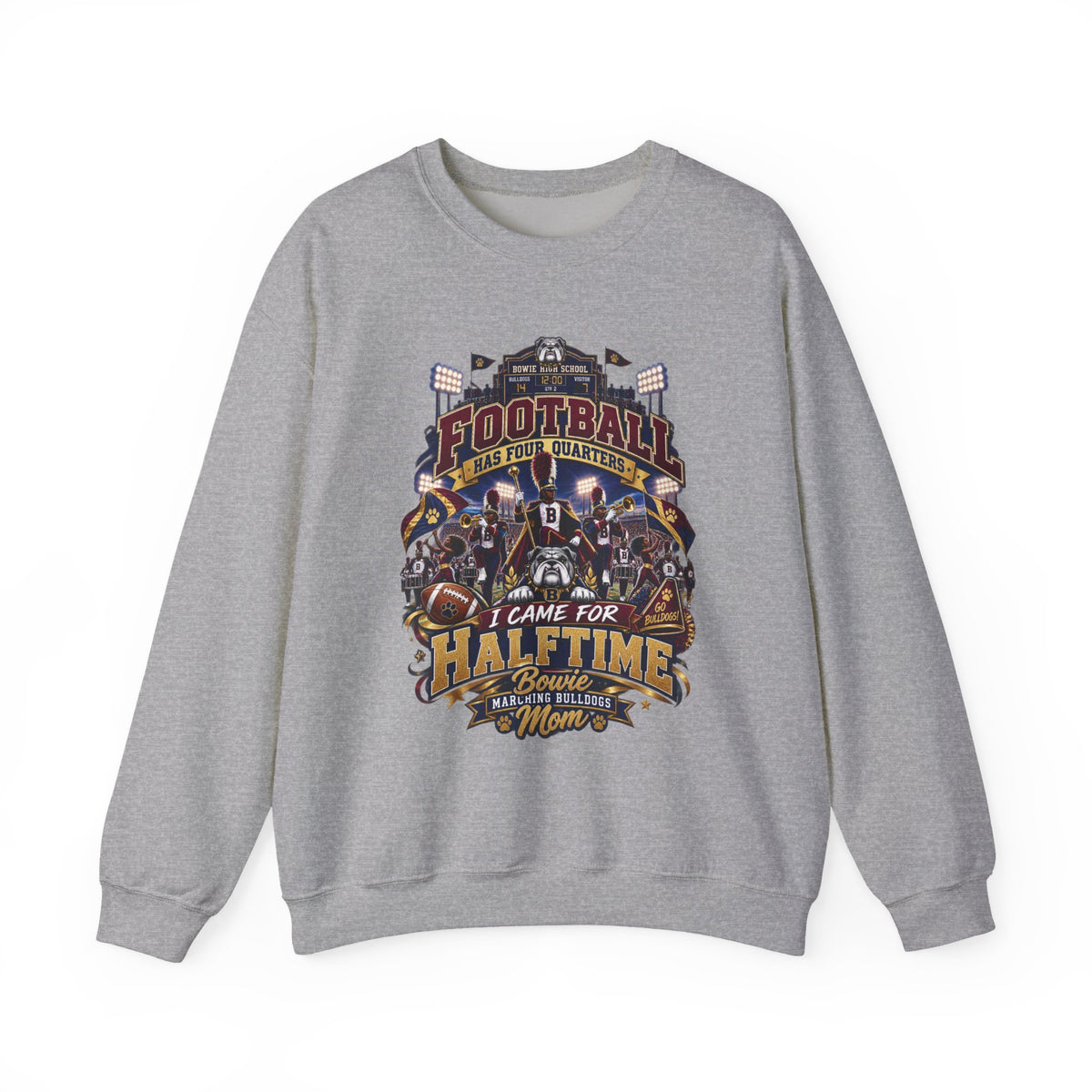 Football Halftime Crewneck Sweatshirt — "I Came For Halftime" Game Day Pullover