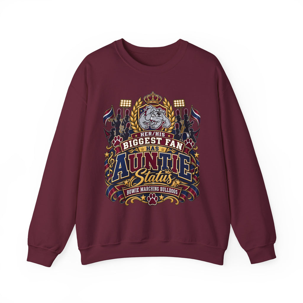 Auntie Crewneck Sweatshirt - "Biggest Fan Has Auntie Status" Retro Crest