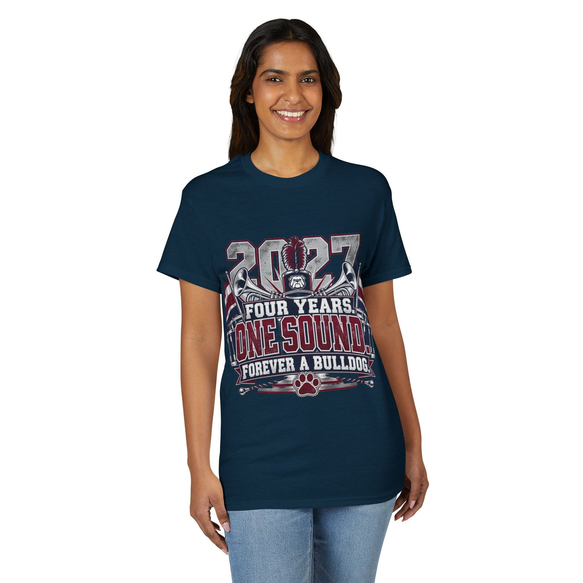 Senior 2027 Bulldog Marching Band T‑Shirt — "Last March" Legacy Forever