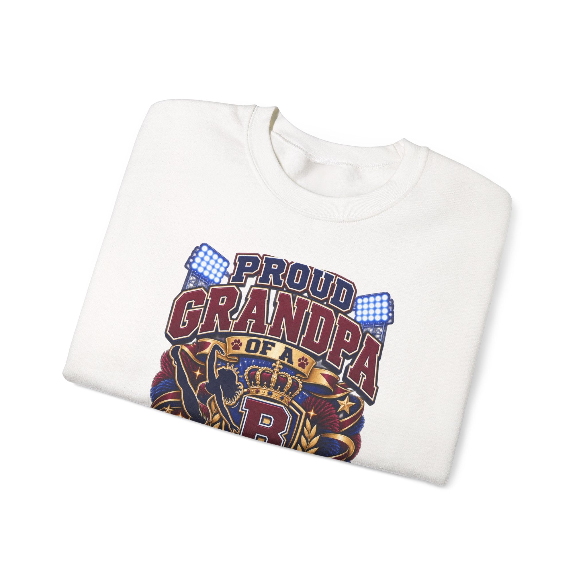 Proud Grandpa Royal Sweetheart Sweatshirt – Vintage Crest Grandpa Gift