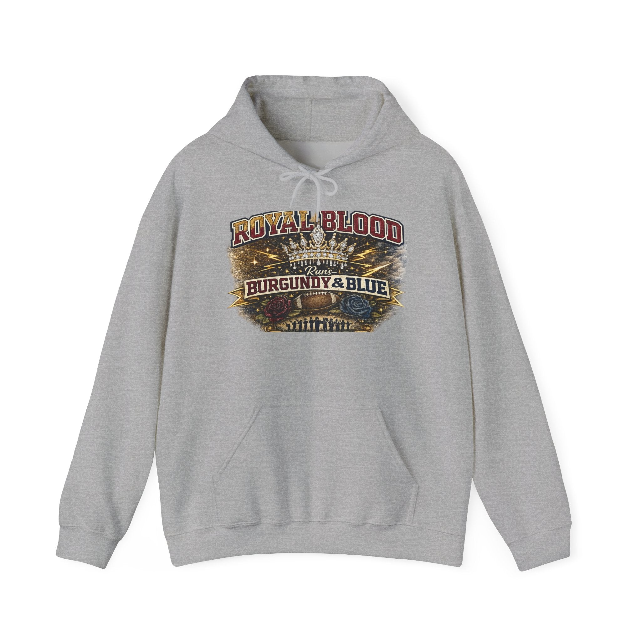Royal Blood 'Burgundy & Blue' Graphic Hoodie – Vintage Band Tour Sweatshirt